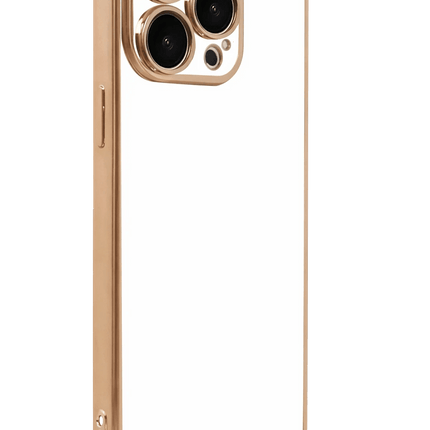 iPhone 15 Pro Max Razer Lensli Silikon Kılıf - Gold 3