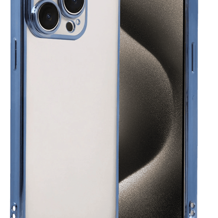 iPhone 15 Pro Max Razer Lensli Silikon Kılıf - Açık Mavi
