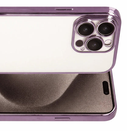 iPhone 15 Pro Max Razer Lensli Silikon Kılıf - Mor 2