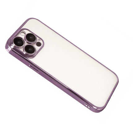 iPhone 15 Pro Max Razer Lensli Silikon Kılıf - Mor 4
