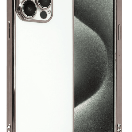 iPhone 15 Pro Max Razer Lensli Silikon Kılıf - Titan Gri