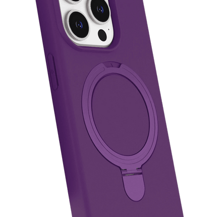 iPhone 15 Pro Max Regal Magsafe Standlı Kapak Kılıf - Derin Mor 2