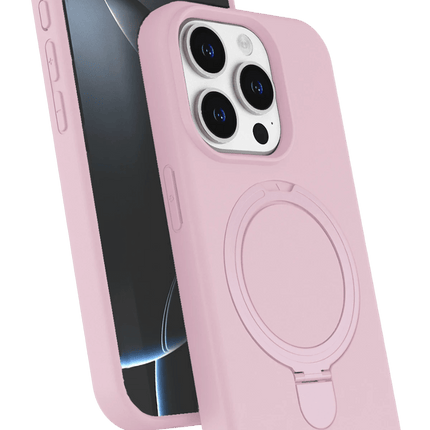 iPhone 15 Pro Max Regal Magsafe Standlı Kapak Kılıf - Açık Pembe
