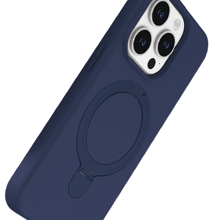 iPhone 15 Pro Max Regal Magsafe Standlı Kapak Kılıf - Lacivert 3