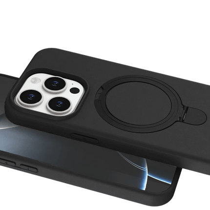 iPhone 15 Pro Max Regal Magsafe Standlı Kapak Kılıf - Siyah 4
