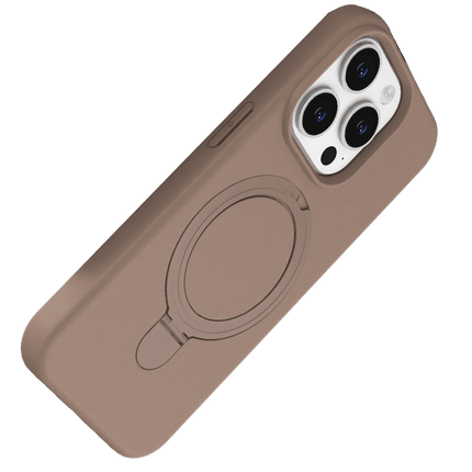 iPhone 15 Pro Max Regal Magsafe Standlı Kapak Kılıf - Çöl Titanyum 3