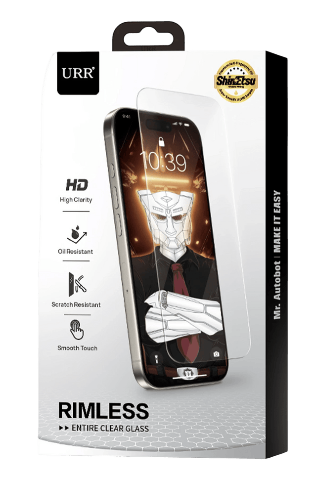 iPhone 15 Pro Max Rimless Entire Clear Cam Ekran Koruyucu