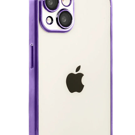 iPhone 15 Razer Lensli Silikon Kılıf - Mor 2