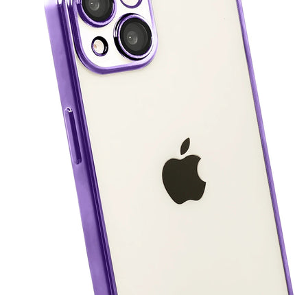 iPhone 15 Razer Lensli Silikon Kılıf - Mor 3