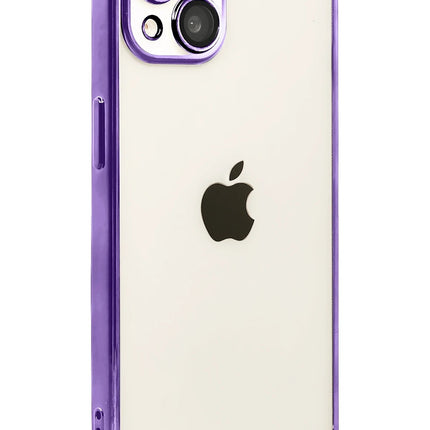 iPhone 15 Razer Lensli Silikon Kılıf - Mor