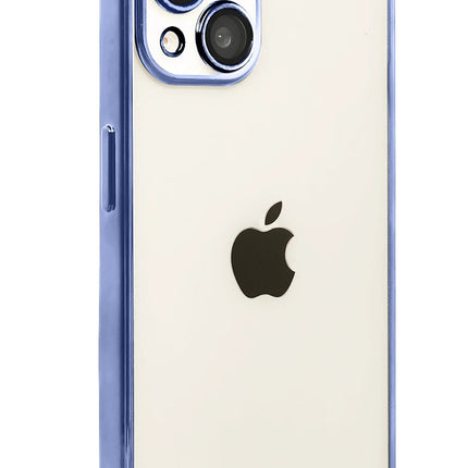 iPhone 15 Razer Lensli Silikon Kılıf - Açık Mavi 2