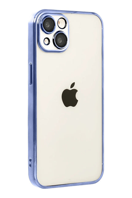 iPhone 15 Razer Lensli Silikon Kılıf - Açık Mavi