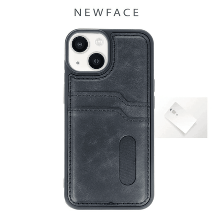 iPhone 15 Sara Kartvizitli Deri Kılıf - Taba 2
