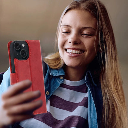 iPhone 15 Trend S Plus Kapaklı Kılıf - Lacivert 3