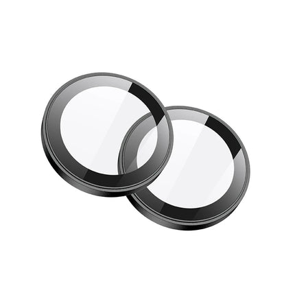 iPhone 16 3D Metal Frame Kamera Lens - Siyah 4