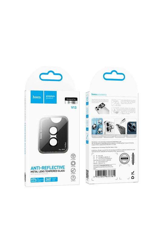 iPhone 16 3D Metal Frame Kamera Lens - Siyah 7