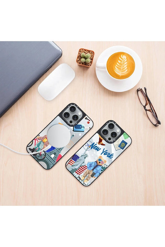 iPhone 16 Benard Mirror Magsafe Kapak Kılıf - Kırmızı 3