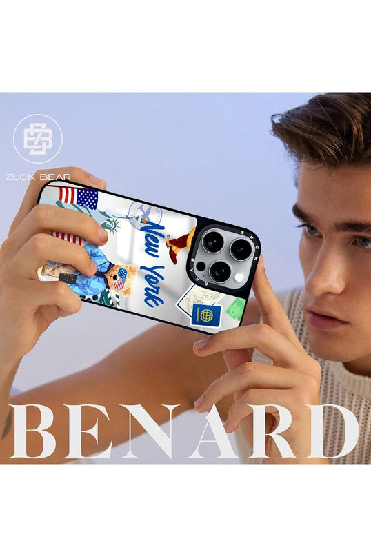 iPhone 16 Benard Mirror Magsafe Kapak Kılıf - Açık Gri 4