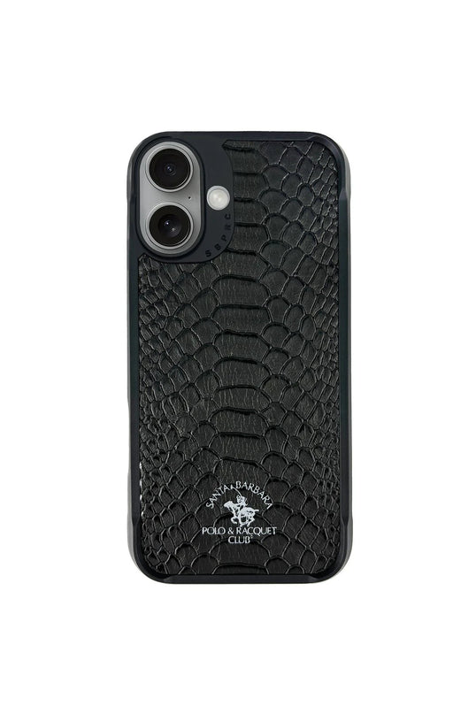 iPhone 16 Knight Deri Kapak Kılıf - Siyah