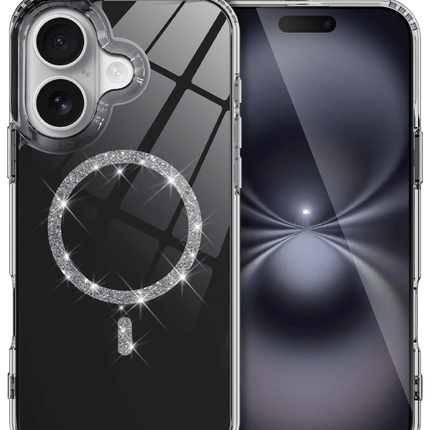 iPhone 16 Live Diamond Magsafe Kapak Kılıf - Siyah