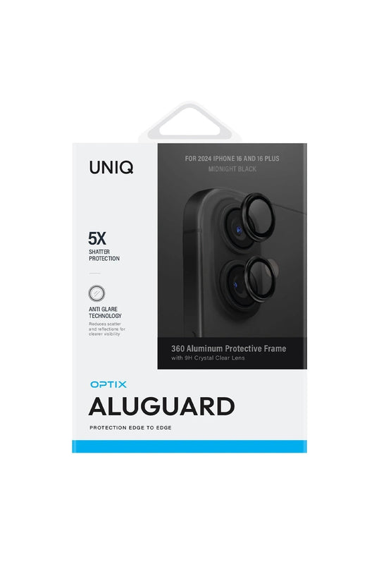 iPhone 16 Optix Aluguard Alüminyum Kamera Lens Koruyucu - Siyah 2