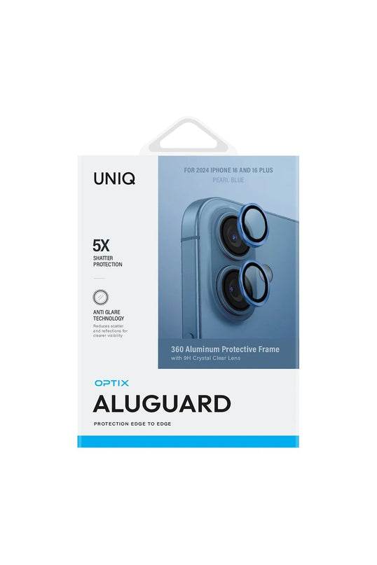 iPhone 16 Optix Aluguard Alüminyum Kamera Lens Koruyucu - Mavi 2