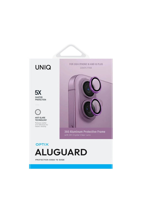 iPhone 16 Optix Aluguard Alüminyum Kamera Lens Koruyucu - Pembe 2