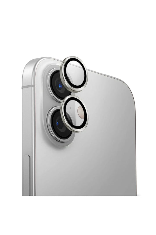 iPhone 16 Optix Aluguard Alüminyum Kamera Lens Koruyucu - Gümüş