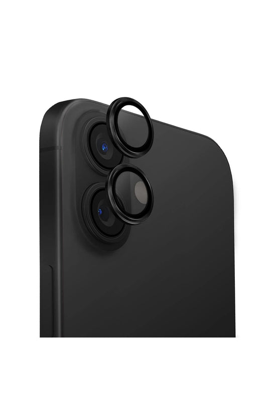 iPhone 16 Optix Aluguard Alüminyum Kamera Lens Koruyucu - Siyah