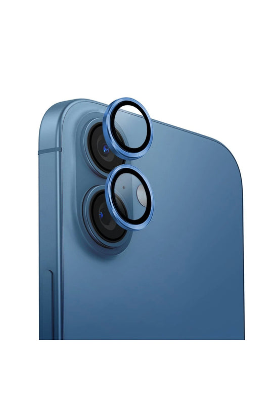 iPhone 16 Optix Aluguard Alüminyum Kamera Lens Koruyucu - Mavi