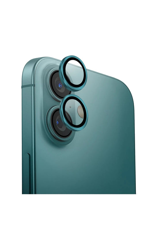 iPhone 16 Optix Aluguard Alüminyum Kamera Lens Koruyucu - Yeşil
