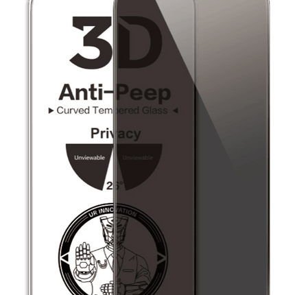 iPhone 16 Plus 3D Anti-Peep Curved Hayalet Cam Ekran Koruyucu 2
