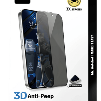 iPhone 16 Plus 3D Anti-Peep Curved Hayalet Cam Ekran Koruyucu
