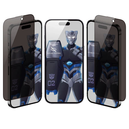 iPhone 16 Plus 3D Anti-Peep Curved Hayalet Cam Ekran Koruyucu 4