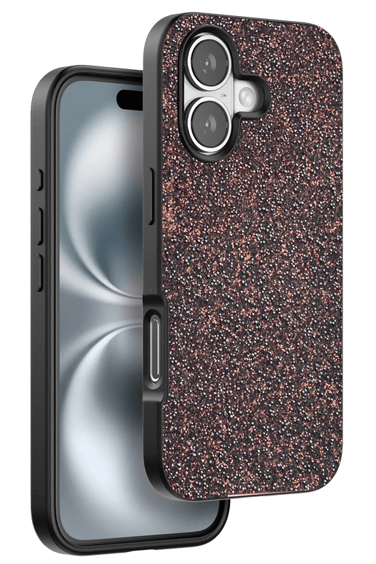 iPhone 16 Plus Bright Simli Kapak Kılıf - Derin Mor