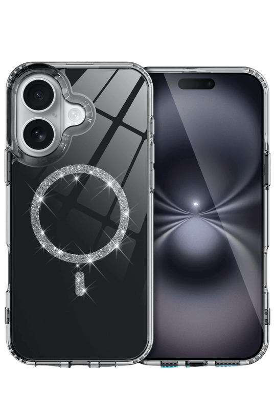 iPhone 16 Plus Live Diamond Magsafe Kapak Kılıf - Siyah