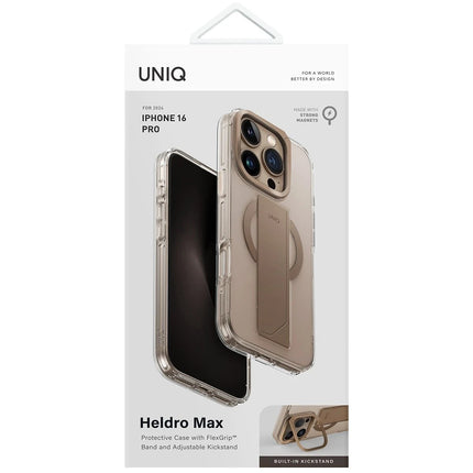 iPhone 16 Pro Heldro Max Magsafe Standlı Kapak Kılıf - Gold 4