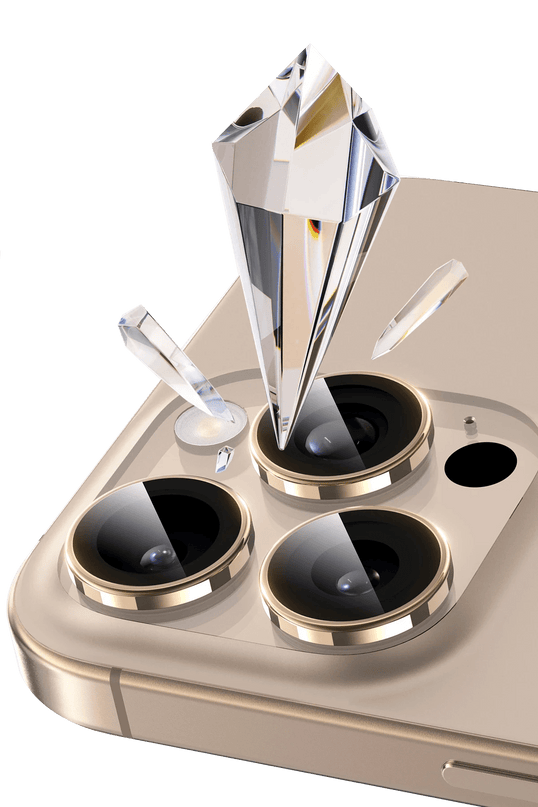 iPhone 16 Pro Max Bright PVD Metal Kamera Lens - Natural Grey 4