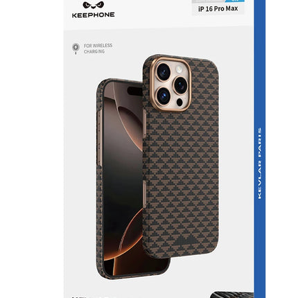 iPhone 16 Pro Max Kevlar Paris Magsafe Kapak Kılıf - Çöl Titanyum 6