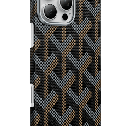iPhone 16 Pro Max Kevlar Prague Magsafe Kapak Kılıf - Siyah 3