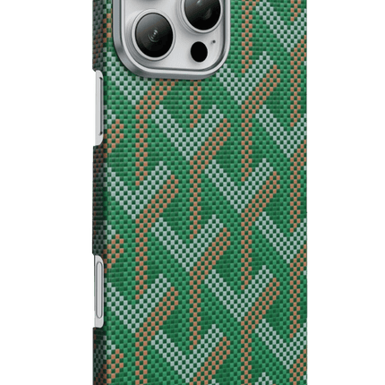 iPhone 16 Pro Max Kevlar Prague Magsafe Kapak Kılıf - Yeşil 3