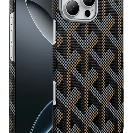 iPhone 16 Pro Max Kevlar Prague Magsafe Kapak Kılıf - Siyah