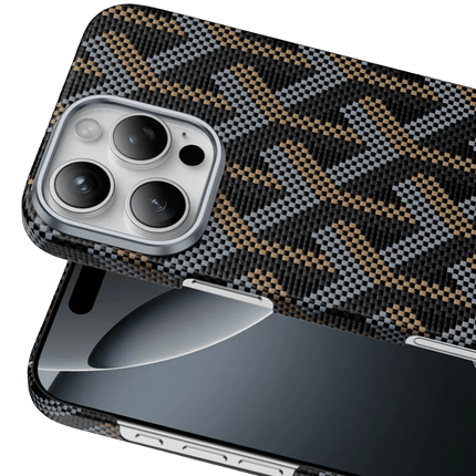 iPhone 16 Pro Max Kevlar Prague Magsafe Kapak Kılıf - Siyah 2
