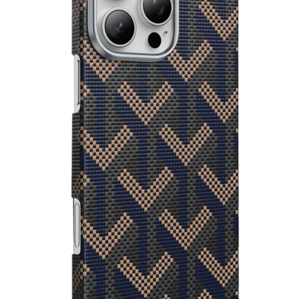 iPhone 16 Pro Max Kevlar Prague Magsafe Kapak Kılıf - Lacivert 3
