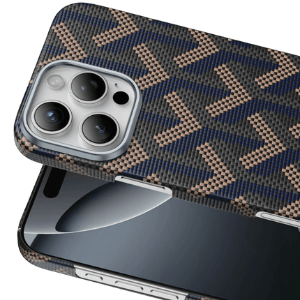 iPhone 16 Pro Max Kevlar Prague Magsafe Kapak Kılıf - Lacivert 2