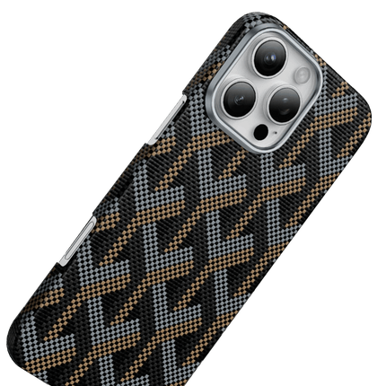 iPhone 16 Pro Max Kevlar Prague Magsafe Kapak Kılıf - Siyah 4