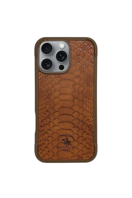 iPhone 16 Pro Max Knight Deri Kapak Kılıf - Kahverengi