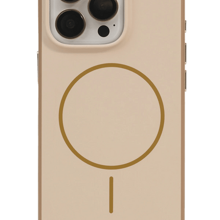 iPhone 16 Pro Max Lamda Matte iBeats Magsafe Kapak Kılıf - Gold 4