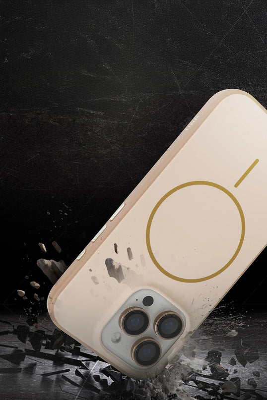 iPhone 16 Pro Max Lamda Matte iBeats Magsafe Kapak Kılıf - Gold 5