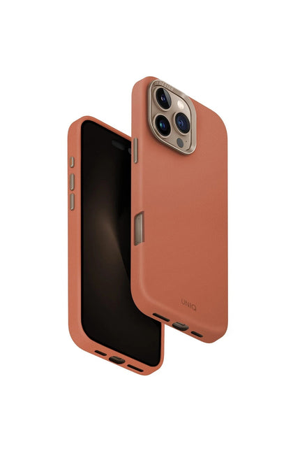 iPhone 16 Pro Max Lyden Magsafe Deri Kapak Kılıf - Turuncu